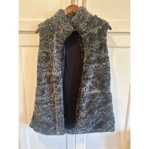Altard State Womens Gray Faux Fur Sleeveless Vest Size L Layering